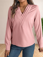 Load image into Gallery viewer, Elegant Layered V-Neck Work Blouse

