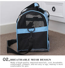 Load image into Gallery viewer, Portable Dog Cat Carrier Bag Pet Puppy Travel Bags Breathable Mesh Small Dog Cat Dogs Outdoor Tent Carrier Outgoing Pets Handbag
