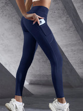 Load image into Gallery viewer, New High Waist Women's Leggings Stretch Yoga Pants Tights With Pockets Push Up Fitness Running Sportswear Solid Color Pants
