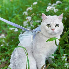 Load image into Gallery viewer, Pet Accessories Princess Style Cat Harness Leash Adjustable Nylon Cat Vest Breathable with Bowknot Pet Chest Strap For Cats Dogs
