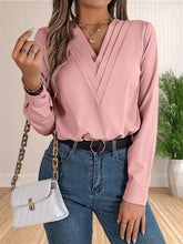 Load image into Gallery viewer, Elegant Layered V-Neck Office Blouse
