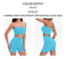 Load image into Gallery viewer, Women's Side Line Contrast Yoga Set Flat Seam Moisture Wicking Anti Rubbing Outdoor Workout Daily Trendy Fitness Two Piece Suit
