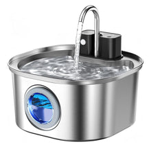 Load image into Gallery viewer, 3L Stainless Steel Wireless Recharging Sensor Cat Water Fountain Auto Drinking Fountain For Cats Dog Drinker Pet Dispenser Bowl
