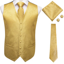 Load image into Gallery viewer, Men’s Silk Jacquard Suit Vest Set
