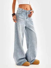 Load image into Gallery viewer, Retro Washed Wide Leg Jeans
