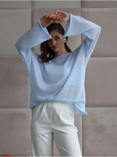 Load image into Gallery viewer, Lightweight Hollow Knit Pullover Sweater
