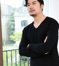 Load image into Gallery viewer, Thick Solid V-Neck Pullover
