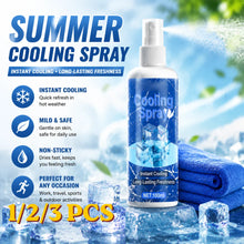 Load image into Gallery viewer, Summer Cooling Spray Body Refresh Mist Skin Friendly Non Sticky Formula For Outdoor Activities Travel And Exercise
