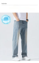 Load image into Gallery viewer, Men's Summer Thin Comfortable Jeans, Fashionable and Breathable Business Straight Pants, Loose Retro Casual Denim Trousers
