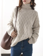 Load image into Gallery viewer, Oversized Turtleneck Winter Knit Sweater

