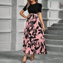 Load image into Gallery viewer, Elegant Lace-Up Ruffle Hem Dress
