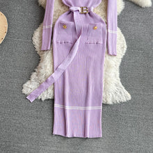 Load image into Gallery viewer, Elegant Rib Knit Pencil Dress
