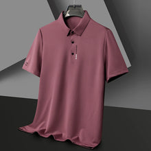 Load image into Gallery viewer, Men's Short Sleeve Solid Color Polo Shirt Breathable Comfortable Elastic Top New Arrivals Casual Business Style
