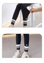 Load image into Gallery viewer, Girls Leggings Spring Autumn Casual Outerwear Pants 3-10Y Heart Pattern Ribbed Cuffs Kids Stretchy Tights Fashion Girls Bottoms
