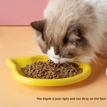 Load image into Gallery viewer, 1PC Cat-Shaped Pet Bowls, Pastel Color Cute Animal Design, Non-Slip Pet Food Dish, Ideal for Cats, Trendy Pet Accessory for Home
