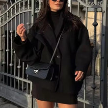Load image into Gallery viewer, HXAO Woman Winter Coats Faux Wool Coats And Mixtures Oversized Long Coat Women Autumn Long Sleeve Solid Coats Casual Warm Parkas
