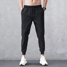 Load image into Gallery viewer, Men Jogger Pants Contrast Color Sides Buttons Stretch Workout Long Trousers Casual Sports Sweatpants Streetwear
