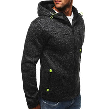 Load image into Gallery viewer, Men's Hoodie with Side Zipper Pockets Thin Wool Solid Color Tracksuit Casual Everyday Outdoor Hooded Tracksuit Long Sleeves
