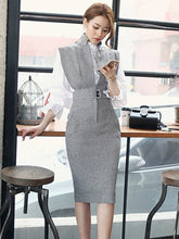 Load image into Gallery viewer, Elegant Sleeveless V-Neck Midi Dress
