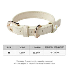 Load image into Gallery viewer, Cute Dog Accessories PU Leather Pet Collar Daisy Decoration Alloy Buckle Head Traction Rope Neck Loop for Cat Teddy Schnauzer
