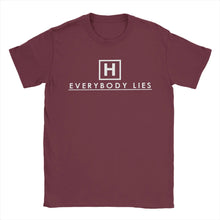 Load image into Gallery viewer, Men T-Shirts Dr Gregory House MD Vintage 100% Cotton Tees Short Sleeve Everybody Lies  T Shirts O Neck Clothes Adult
