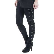 Load image into Gallery viewer, Gothic Leggings Black Vintage Women Punk Lace Up Bottoms Steampunk Pants Leggins Mujer Women Long Pencil Pants Trousers
