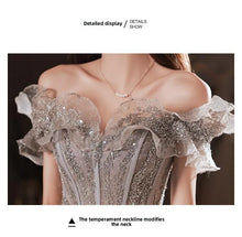 Load image into Gallery viewer, One Shoulder Fairy Style Evening Dress
