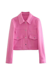 Load image into Gallery viewer, HH Jackets For Womens Autumn Fashion Solid Front Pockets Button Long Sleeve Jacket Elegant Woman Casual Outerwear Coat
