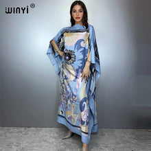 Load image into Gallery viewer, Printed Dresses For Women 2025 Fashion Design Loose Dress Batwing Maxi Long Femme Vestidos Summer Autumn Party Elegant Dress
