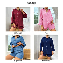 Load image into Gallery viewer, Cotton Button Down Pajama Set
