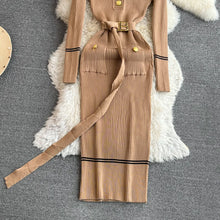 Load image into Gallery viewer, Elegant Rib Knit Pencil Dress
