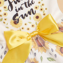 Load image into Gallery viewer, Sunflower Print Puppy Girl Dress
