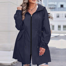 Load image into Gallery viewer, Women Trench Coat New Spring Autumn Jacket Casual Long Sleeve Hooded Mid Long Windbreaker Female Overcoat High-Quality Coats
