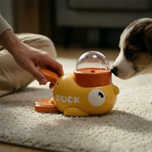 Load image into Gallery viewer, Dog 2-in-1 Interactive Toy Pet Automatic Food Treat Dispenser Cartoon Duck Design Slow Food Pet Snack Feeder for Dog Training
