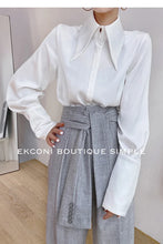 Load image into Gallery viewer, Elegant Satin Office Casual Shirt
