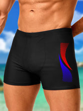 Load image into Gallery viewer, Swimming Trunks with Fashion Prints Men Quick Dry Beach Boxer Shorts with Drawstring Boy Swimwear Underpants
