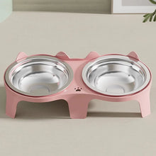 Load image into Gallery viewer, 1PC Stainless Steel Cat Food &amp; Water Bowl with Anti-Tip Design Large Capacity Easy-Eat Design for Pet Dog Cat  Feeding Food Bowl
