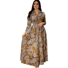 Load image into Gallery viewer, Women's Fashion  New Sexy Elegant Dress Temperament Digital Printing Long Shirt Dress Ladies Elegant Commuter Casual Dress
