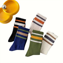 Load image into Gallery viewer, Striped Casual Men Sock Pack
