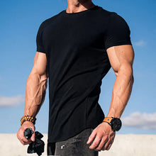Load image into Gallery viewer, Men's Muscle Sports T-Shirts Fashion Tees Tops Short Sleeve Athletic Workout Gym Clohting Slim Fit T Shirts for Men
