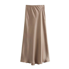 Load image into Gallery viewer, HH Skirts For Women 2024 Summer Solid Satin Sheath Long Skirt Female Show Curve Beach Outfits For Woman Mermaid Skirts
