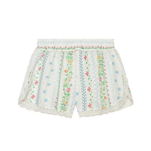 Load image into Gallery viewer, Women's Printed Shorts Set Summer Asymmetric Hem Wide Straps Loose Top Elastic Waist Lace Trim Shorts Fashion Casual 2 Piece Set
