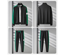 Load image into Gallery viewer, Autumn Mens Sportswear Suits Fashion Tracksuit 2 Piece Sets Jacket+Pants Sweatsuit Man Outdoor Joggers Running Sports Suits 5XL
