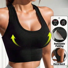 Load image into Gallery viewer, Sports Bras Workout Training Brassiere Seamless Removable Padding Bralette Summer Gym Crop Tops Outdoor Casual
