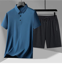 Load image into Gallery viewer, polo Shirts + shorts 2024 summer new style fashion Sportswear Men's Casual Sets Male Fashion shirts and shorts full size M-4XL
