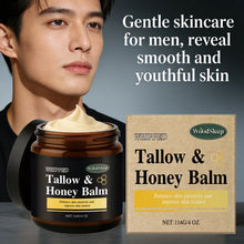 Load image into Gallery viewer, Beef Tallow Honey Balm for Men Lasting Moisturizing Dryness Soothing Skin Firming Smoothing Roughness Anti Aging Face Cream
