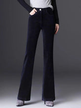 Load image into Gallery viewer, High Waist Corduroy Women's Pants Spring Autumn Winter Fashion Micro Flared Casual Trousers Slimming Warm Long Pants

