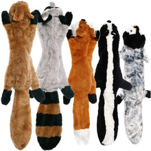 Load image into Gallery viewer, Funny Simulated Animal No Stuffing Dog Toy with Squeakers Durable Stuffingless Plush Squeaky Dog Chew Toy Crinkle Pet Squeak Toy
