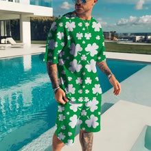 Load image into Gallery viewer, New Men's Tracksuits Summer Round Neck T-shirt Set 3D print Tracksuit Short Sets Casual Sports Suit T-shirts Two-piece suit
