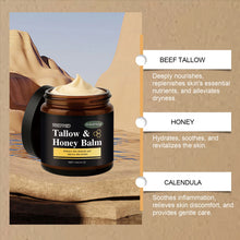 Load image into Gallery viewer, Beef Tallow Honey Balm for Men Lasting Moisturizing Dryness Soothing Skin Firming Smoothing Roughness Anti Aging Face Cream
